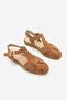 Women's Leather Ankle Strap Buckle Leading Closed Daily Sandals - 5