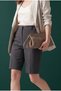 Women's Wicker Look Clutch & Portfolio Hand and Shoulder Bag with Internal Pocket Amarte Mink - 6