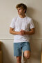 Men's Short Sleeve Comfortable Cotton White T-Shirt - 4