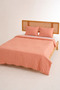 Flora Salmon Quilted Bedspread Set King Size 220X235