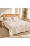 Liora Beige Quilted Bedspread Set Double Size 220X235 - 8