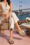 Large Size Women's Genuine Leather Slippers 41-42-43-44-Beige