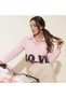 Women's Love Embroidered Plaid Detailed Poplin Crop Shirt - 7