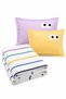 Double Funny Pique Set - Yellow and Lilac Printed - 2