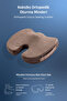 Visco Orthopedic, Non-Slip Base, Office, Car, Coccyx Sitting Cushion, 45X34X7Cm - 4