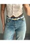 Mesa Floral Patterned Gold Buckle Jacket Belt, Dress Belt, Trouser Belt - 2