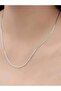 Unisex Steel Silver Color 60 cm Thin Italian Chain Necklace