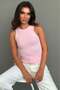 Pink Stone Detailed Ribbed Women's Tank Top Mg2877 - 3