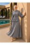 Women's Ruffled Two-Piece Top and Bottom Set Gray - 3