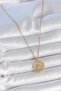 316L Steel Gold Color Zincr Stone Lotus Model Women's Necklace Tj-Bko10061 - 2