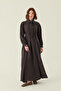 Tie Detailed Dress Bitter Brown - 6