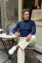 Men's Half Turtleneck Knitwear Parliament Sweater Patterned Steel Knit Classic Fit - 3