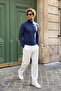 Men's Half Turtleneck Knitwear Parliament Sweater Patterned Steel Knit Classic Fit - 5