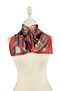 Burgundy Almond Blossom Silky Scarf - 2