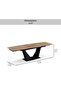 Elegant and Modern Design Rectangular Extension Dining Table - 5