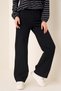 Kiasa Black Lycra Wide Leg Loose Jeans High Waist Wide Leg Jeans