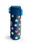 Kids Navy Blue Colored Star Patterned Steel Thermos with Straw and Direct Drinking Feature 500 ml 38109 - 6