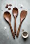 Handmade Antique Walnut Water-Resistant 3-Piece Pilaf Spoon, Wooden Spoon & Spatula Kitchen Set