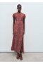 Patterned Dress with Side Slit - 2