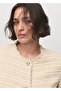 Stone-Embellished Buttoned Tweed Jacket - 8