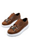 Zrcx297 Premium Men's Elastic Orthopedic Sneaker Tan White - 3
