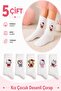 5-Piece Set of Patterned Children's Socks, 5 Pairs
