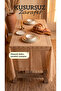Natural Tablecloth with Lace Edges, Stain-Resistant, Wipeable, Stylish Dining Table Cover 140X220 cm - 2