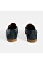 Navy Blue Women's Leather Loafer with Buckle Accessories - 8