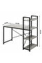 Computer Desk with 4 Storage Shelves 115CM | Space-Saving Study Table for Home Office & Bedroom - 6