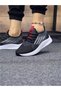Lace-Up Knitwear Unisex Sports Shoes-Black-White-Red - 3