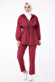 Front Tie Double Suit Claret Red - 27073 - 7