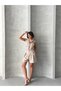 Women's sleeveless shirt collar stylish linen jumpsuit with straw belt detail - 5