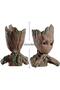 Guardians of the Galaxy Baby Groot Figure Heart Flower Pot Pen Holder - 3
