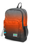 Orange Gray Color Transition Four Compartment School Backpack 23748 - 6