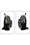 Kids Dark Gray Black Camouflage Dinosaur Patterned 3-Piece School Bag Set - 5
