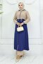 Waist Lace-Up Ribbed Suit Indigo 19237 - 3