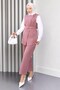 Belted Vest Trousers Suit Rose Dried 19250