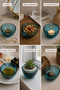 Transparent Glass Mini Bowl Turquoise 10 cm - 2
