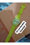 Special Design Svatch Model, Yellow Color Silicone Strap, Unisex Wristwatch with Calendar, 4 cm Width, 24 cm Length, Attention: the Watch Case Is Large - 2
