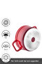 Swiss Crystal Neocast 7 Piece Cast Iron Pot and Pan Set Red - 2 Oven Gloves - 7