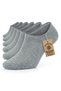 6 Pack Men's Gray Bamboo Elastane No Show Invisible Seamless Sneakers Socks 3103