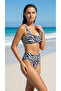 Women's Zebra Patterned Black and White Strap Bikini Set - 6