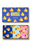 مجموعة جوارب Happy Socks للرجال متعددة الألوان من القطن بنمط البطة مكونة من 3 قطع P002652 - 6