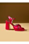 Fuchsia Satin Heeled Women's Evening Dress Shoes - 4
