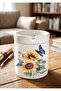 Sunflower and Butterflies Special Design Printed Ceramic Ashtray Odorless Censer