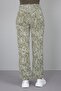 Women's Palm Tree Patterned Viscose Sports Trousers - 7