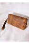 100% Genuine Cowhide Leather Pirana Model Men's Handbag with Card Holder - Shaver Case - 8