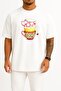 Oversized Teacup Coffee Mug Painting Chest Design Unisex T-Shirt
