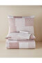 Chain Patch Easy-Iron Double Duvet Cover Set with Sheets 200X220 cm Plum