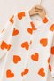 Baby Heart Printed Corduroy Fabric Snap Fastener Newborn Baby Romper 100% Cotton Flexible 1-3-6 Months - 2